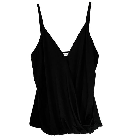 Cheng Xin Black Sleeveless Cross Over Tank Top Size Small - Picture 1 of 6
